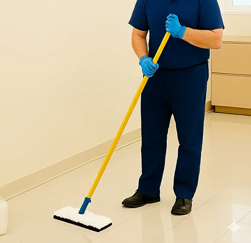 Low-moisture carpet cleaning system used in professional environments